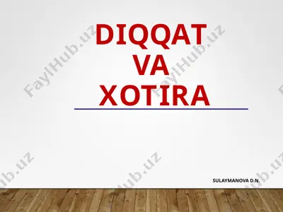 diqqat — PPT