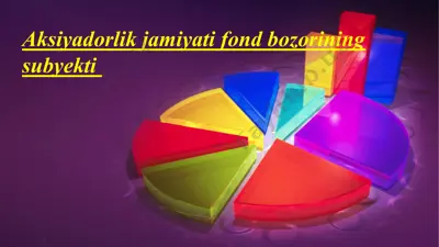 aksiyadorlik jamiyati fond bozorining subyekti — PPTX