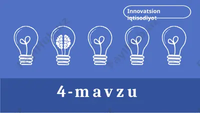 innovatsion iqtisodiyot — PPTX