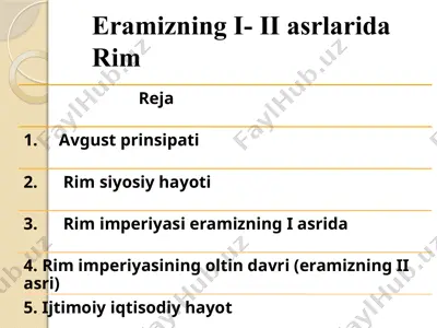 eramizning i-ii asrlari — PPTX