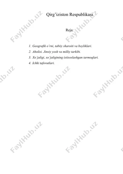 qirg’izistоn rеspublikаsi — DOC