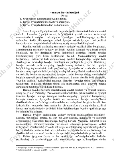 davlat byudjeti — DOCX