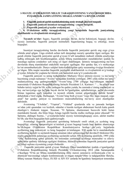 fuqarolik jamiyatini qurish va rivojlantirish — DOCX