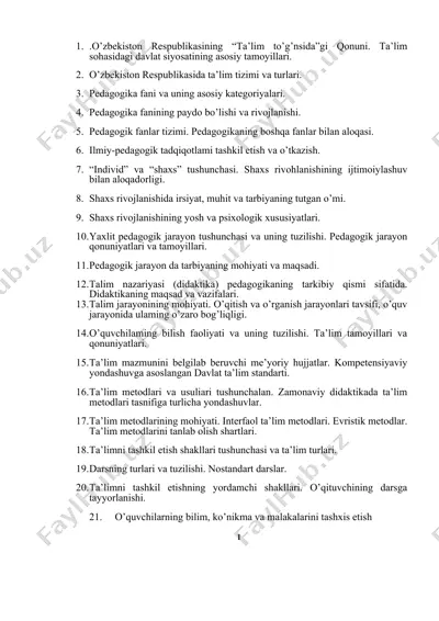 pedagogika fanining asosiy kategoriyalari — DOCX