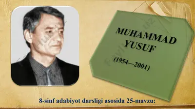 muhammad yusuf  8 -sinf — PPT