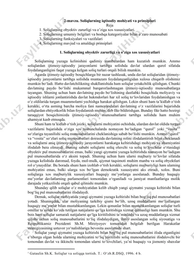 soliqlarning iqtisodiy mohiyati va prinsiplari — DOCX