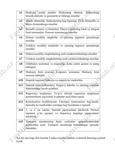 hodisalar ustida amallar. hodisaning ehtimoli. ehtimolning klassik, statistik va geometrik ta’riflariga misollar — DOC