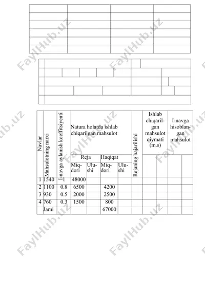 natura holatda ishlab chiqarilgan mahsulot — DOCX