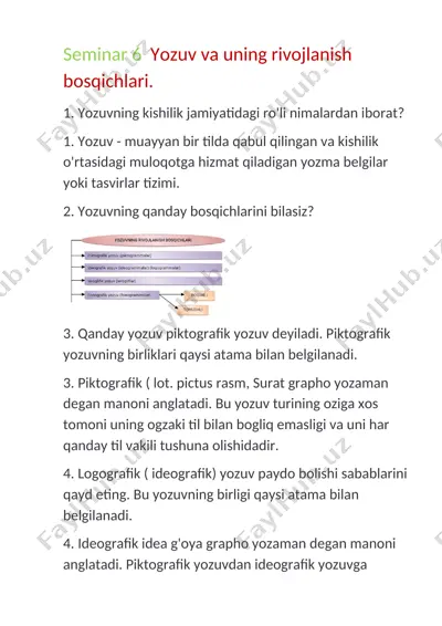 yozuv va uning rivojlanish bosqichlari — DOCX