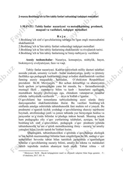 boshlang’ich ta’lim tabiiy fanlari tadqiqot metodlari — DOCX