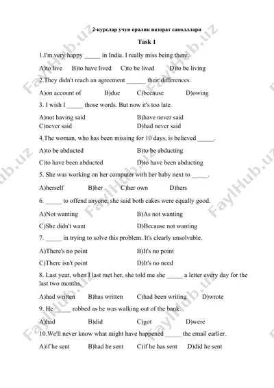 english grammar test — DOCX