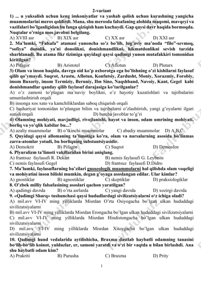 falsafiy yangilanishlar tarixi — DOCX