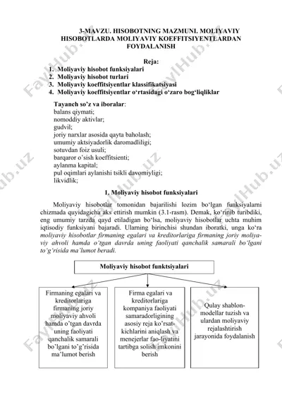 moliyaviy hisobotlar — DOCX