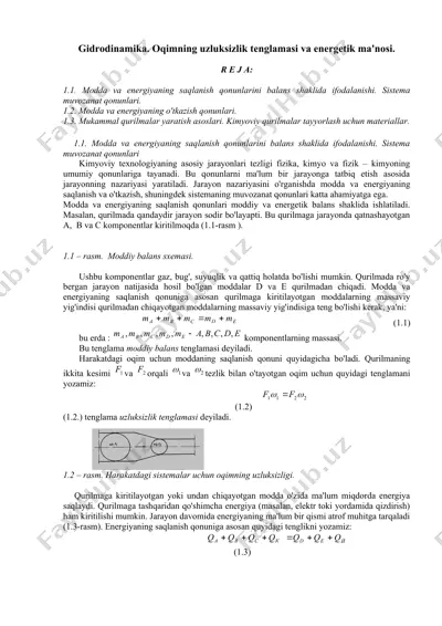 gidrodinamika — DOCX
