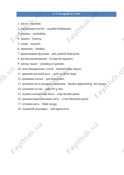 anatomiya gloswariyasi — DOCX