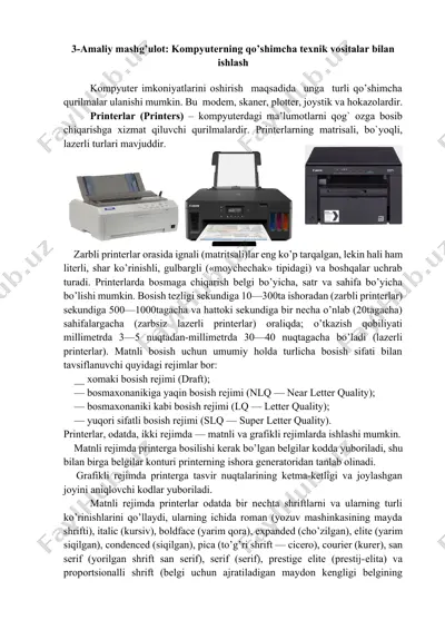printerlar (printers) — DOCX