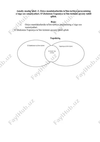 osiyo mamlakatlari ta'lim-tarbiya jarayonining xususiyatlari — DOCX