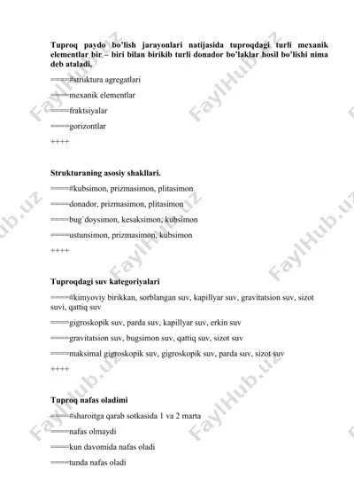 tuproq strukturalari — DOC
