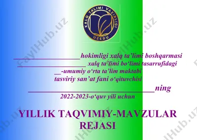 tasviriy san’at fani darsi "rangtasvirda natyurmort chizish bosqichlari" — DOC