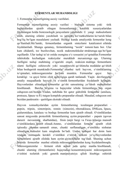 fermentlar muhandisligi — DOCX