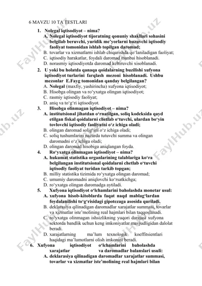 nolegal iqtisodiyot – nima? — DOCX