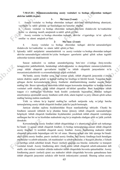 sanоat mahsulоti va mеhnat unumdоrligining bеto`хtоv o`sishiga ilmiy-tехnika taraqqiyotini jadallashtirish — DOC