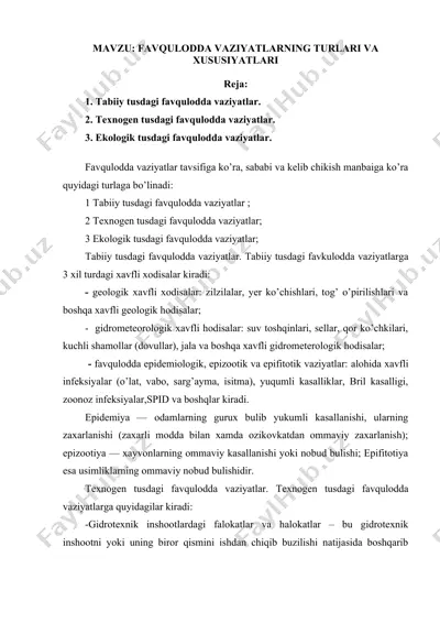 favqulodda vaziyatlar — DOCX