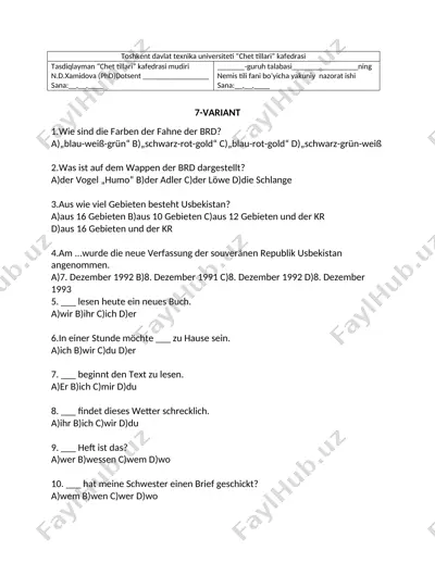 usbekiston respublikasi tarixi va madaniyati — DOCX
