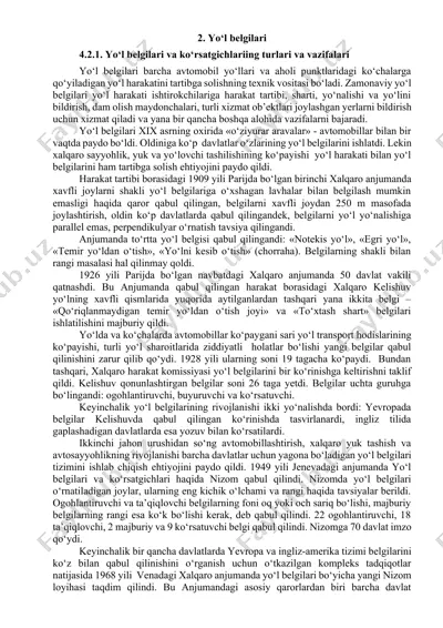 yo‘l belgilari — DOCX