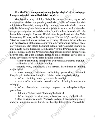 ta'lim sohasidagi islohotlar — DOCX