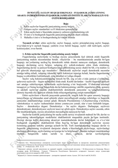 erkin saylovlar fuqarolik jamiyatining asosiy belgisi — DOCX