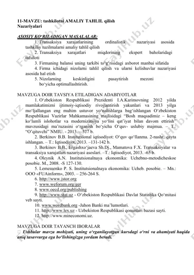 amaliy tahlil tavsiyalari — DOCX