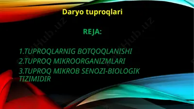 daryo tuproqlari — PPTX