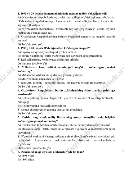 o'zbekiston respublikasi mustaqillik referati — DOCX