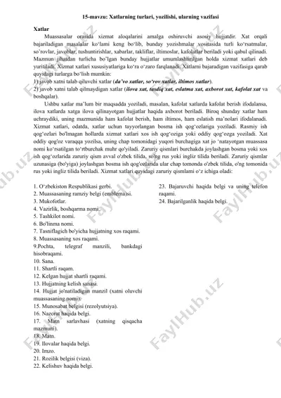 xatlarning turlari va yozilishi — DOCX