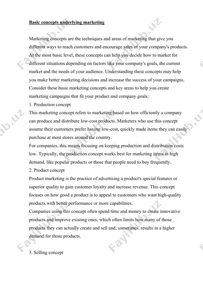 marketing concepts — DOCX