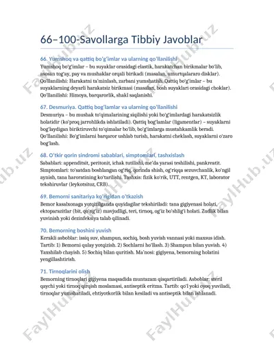 66–100-savollarga tibbiy javoblar — DOCX