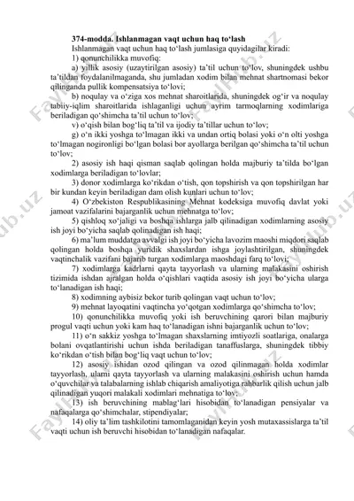 ishlanmagan vaqt uchun haq to‘lash — DOCX