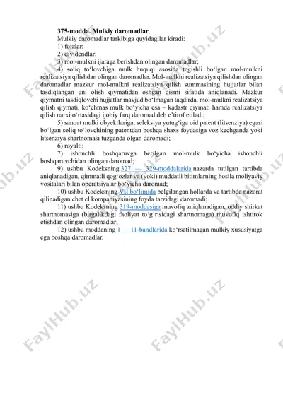 mulkiy daromadlar — DOCX