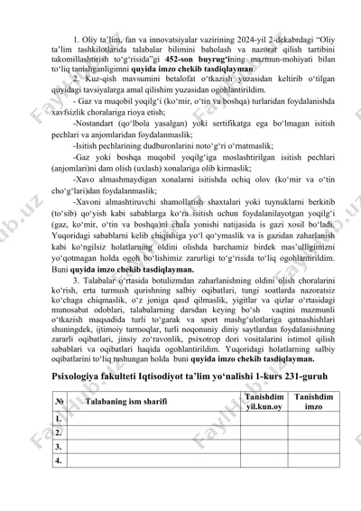 oliy ta’lim tashkilotlarida talabalar bilimini baholash va nazorat qilish tartibini takomillashtirish — DOCX