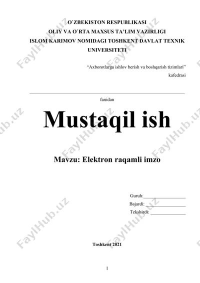 elektron raqamli imzo — DOCX