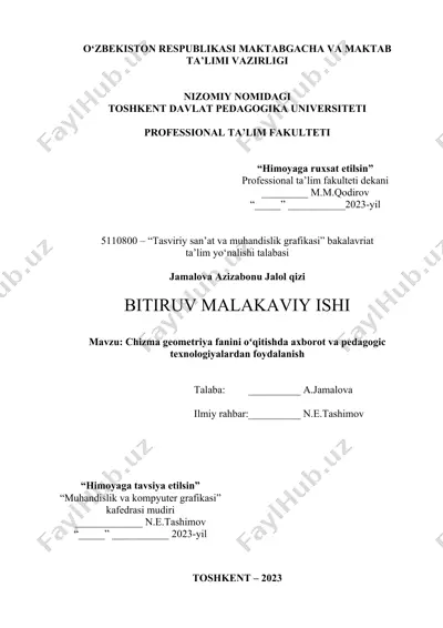 tasviriy san’at va muhandislik grafikasi — DOC