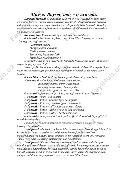 bayrog’imiz – g’ururimiz darsi — DOC