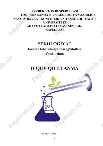 laboratoriya mashg‘uloti "ekologiya" fanidan — DOC