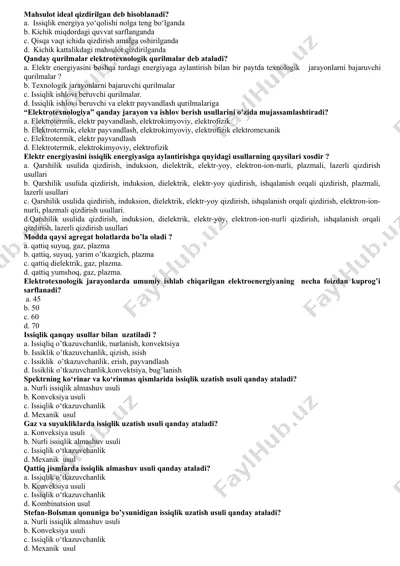 elektrotexnologiya — DOC