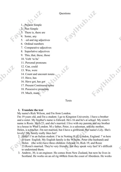 english grammar basics — DOCX