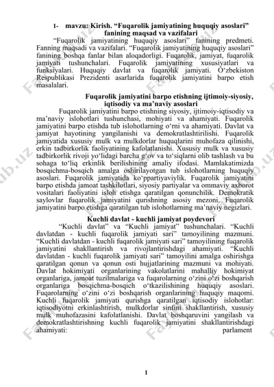 fuqarolik jamiyatining huquqiy asoslari — DOC