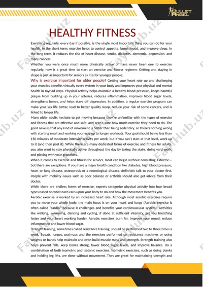 healthy fitness — DOCX