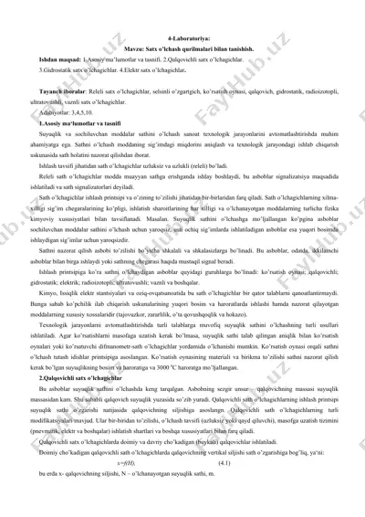 sath o’lchagichlar laboratoriyasi — DOCX