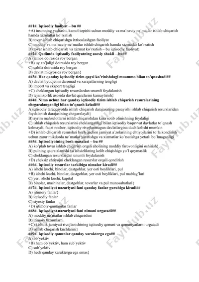 iqtisodiy faoliyat — DOCX
